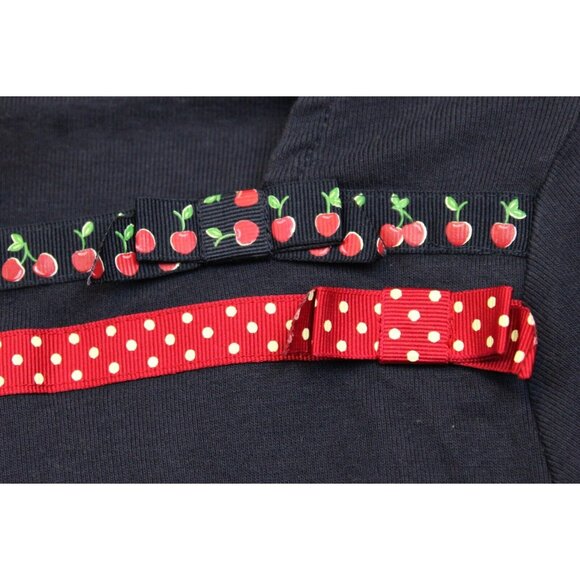 NEW 2006 Gymboree Cherry Pie Shirt sz 7 Fruit Embroidered Ribbon Sqaure Neck - Picture 3 of 8